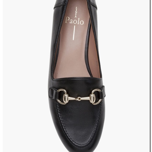 LINEA PAOLO Nordstrom Women’s Gold Bit & Black 100% Leather Loafers Size 10 $160 - Picture 5 of 15